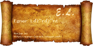 Egner Lóránt névjegykártya